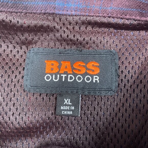 Bass Outdoor XL Stretch Flannel Shirt Fudge Plaid Cotton-Polyester NWT 6434 - Picture 3 of 8